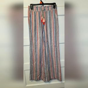 Women's Striped Linen pants
